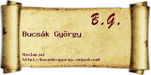 Bucsák György névjegykártya